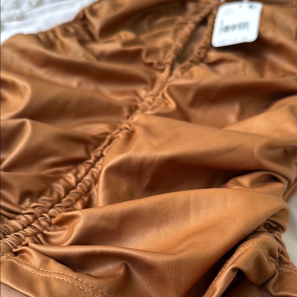 Free People Ruched bronze Sleeveless Top - Picture 6 of 6